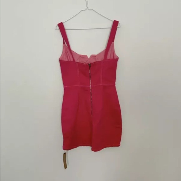 Reformation Jolie Bustier Mini Dress Pink Size 2 NWT - Picture 4 of 8